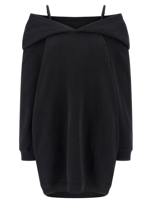 Off-shoulder Hooded Dress