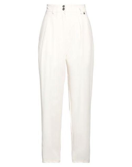 Souvenir Woman Pants Ivory Size M Polyester, Viscose, Elastane