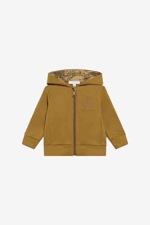 Mustard Hoodie With Monogram Rc
