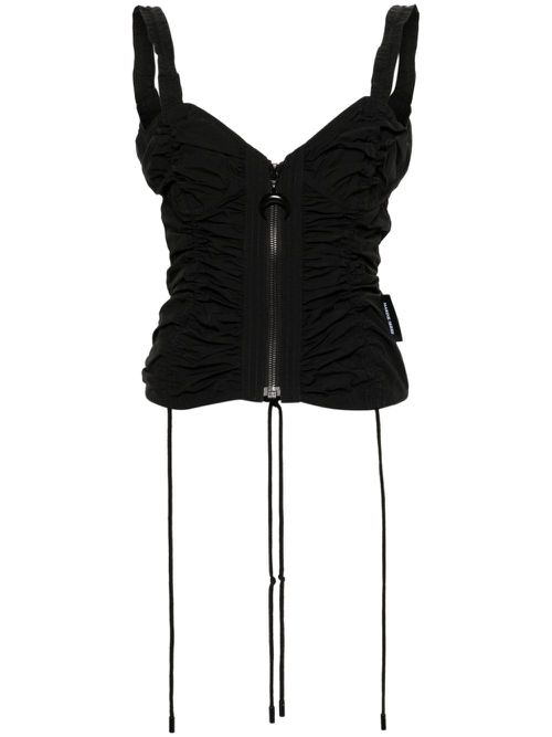 Ruched tank top - Black