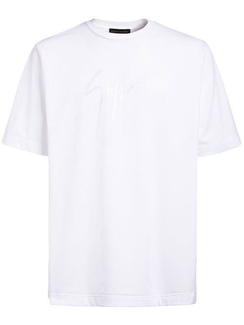 Lr-44 laser-cut T-shirt - White