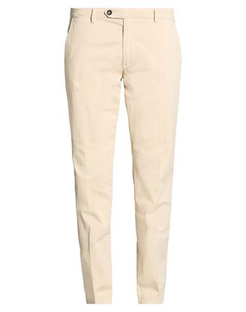 Man Pants Beige Size 38 Cotton, Elastane