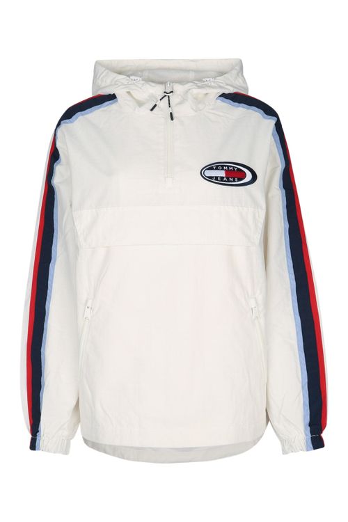 Colour-Block Recycled Nylon Jacket — White