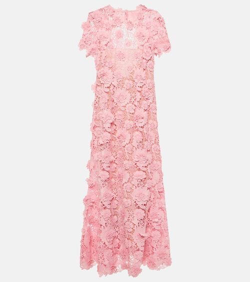 Floral lace midi dress