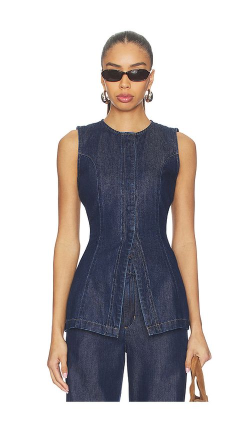 Joe's Jeans The Seamed Tunic Top in Blue. - S also in