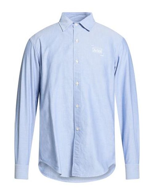 Man Shirt Light blue Size L Cotton