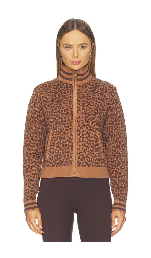 THE UPSIDE Malawi Margot Knit Jacket in Brown. M. Also in S