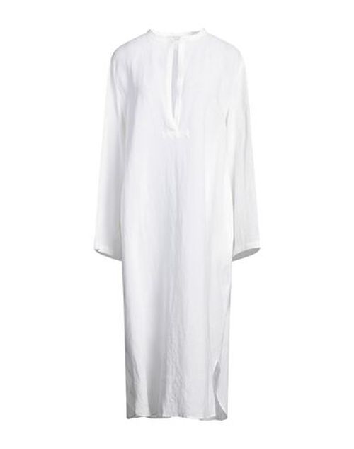 Woman Midi dress White Size 6 Linen