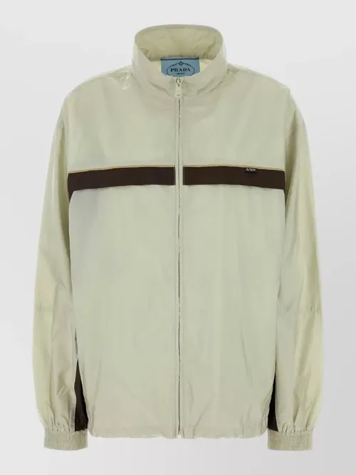 Prada - renylon windbreaker high collar elastic cuff