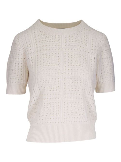 Nili Lotan crochet-knit top - Neutrals