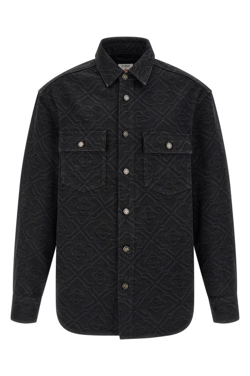'Laser Monogram Denim' Overshirt