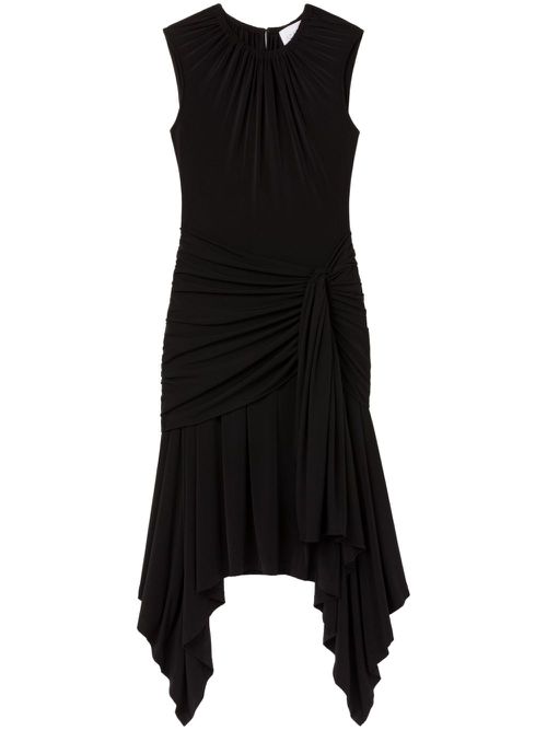 Helleborus draped midi dress - Black