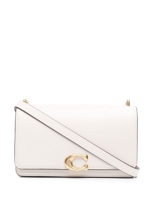 Elevated logo-plaque shoulder bag - Neutrals