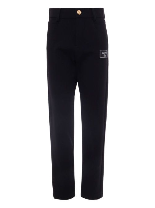 Logo-patch trousers - Black