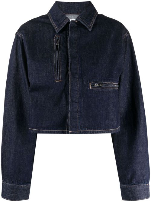 Cropped denim jacket - Blue