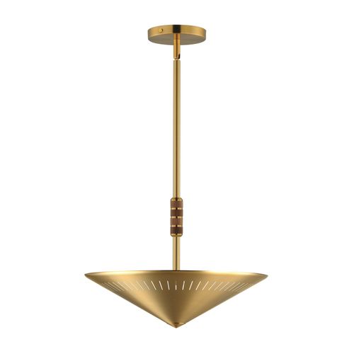 Natural Aged Brass Two Light Pendant from the Helsinki Collection