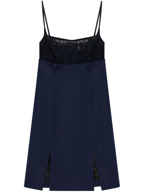 Panelled mini dress - Blue