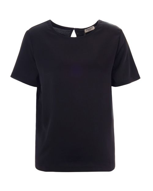 Black Solid Round Neck T-Shirt