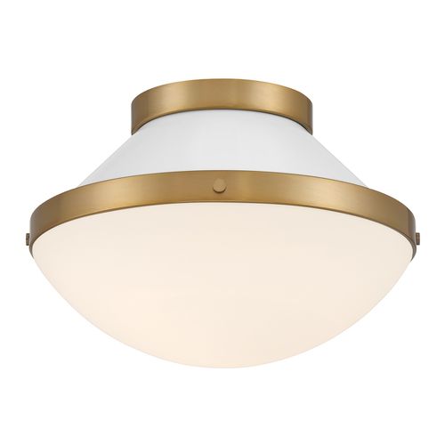 Vibrant Gold + White Flush Mount from the Xander Collection