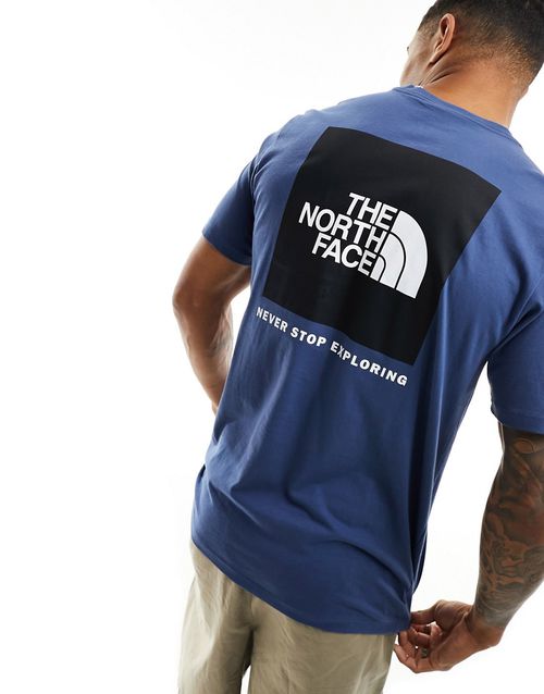 NSE box back print T-shirt in blue