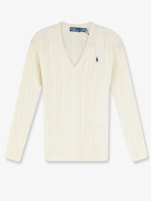 Cable-Knit Wool-Cashmere Sweater — White