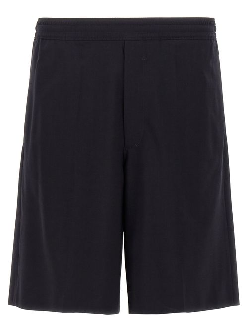 Wool-Blend Bermuda Shorts — Black