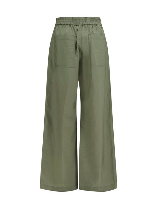 Relaxed Cotton Trousers — Green
