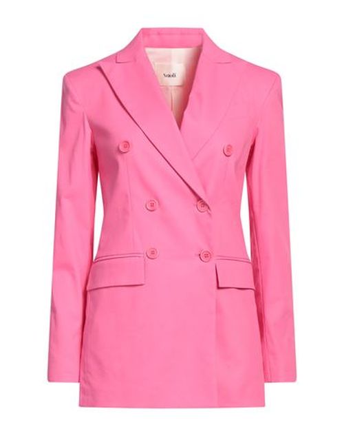 Woman Blazer Fuchsia Size 6 Cotton, Elastane