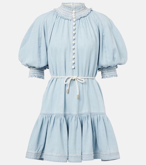 Ascension ruffled denim minidress