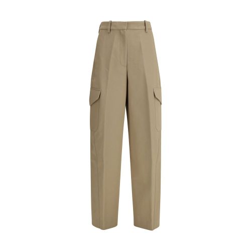Cotton-Blend Cargo Cargo Pants — Beige