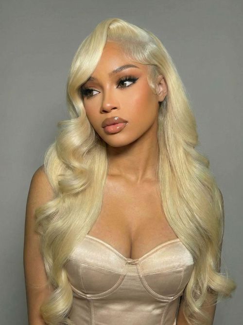 UNice Full Lace 100% Handmade Blonde Body Wave & Straight Pre Plucked Human Hair Wig