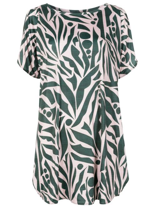 Allat graphic-print tunic dress - Green