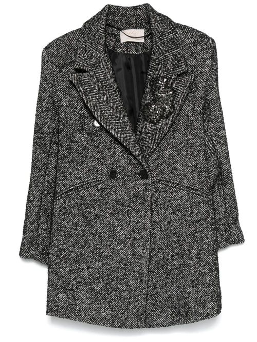 Herringbone coat - Black