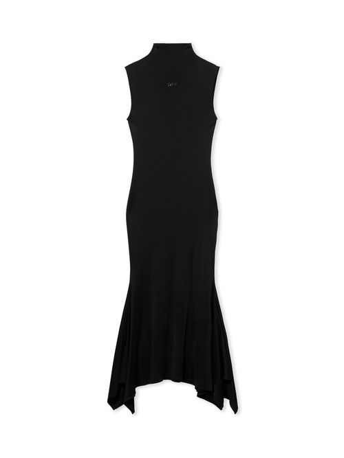 Fluid Jer S/l Midi Dress - Female Dresses Black