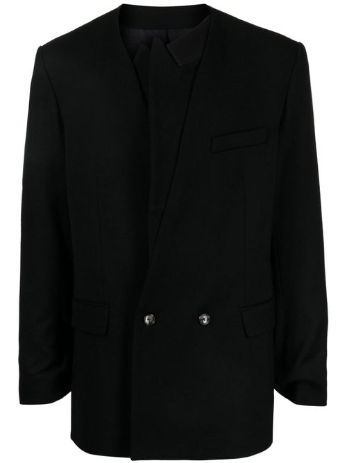 Erza asymmetric-edge blazer - Black