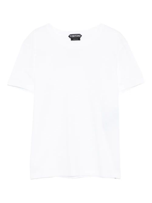 Cotton T-Shirt With Tf Logo Embroidery