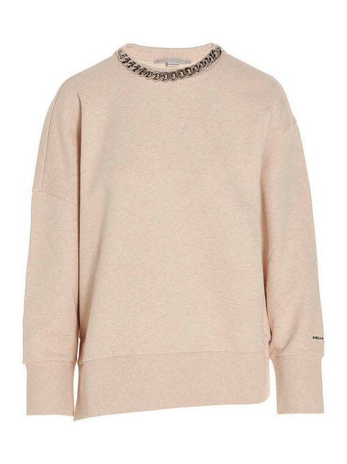 Sweatshirt with removable chain detail