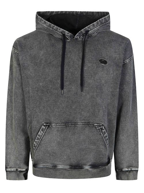 Men's Hoodie with Raw-cut Back Patch