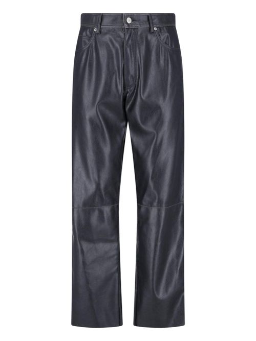 Men's Coated Polyester Jeans with Cotton Pocket Lining