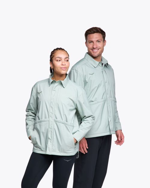 HOKA Outtrail Shirt Jacket in Aloe Vera