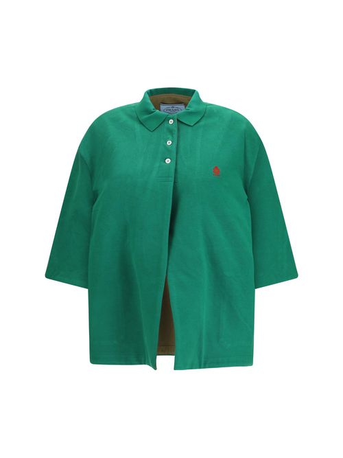 Pique Cotton Jacket — Green
