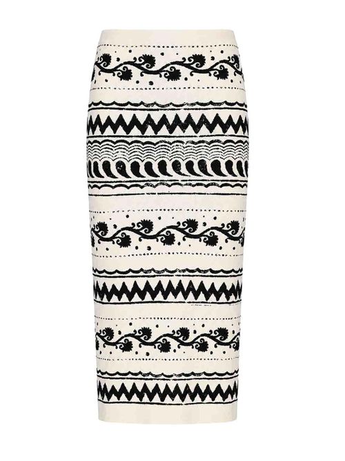 Jacquard Viscose Knit Skirt