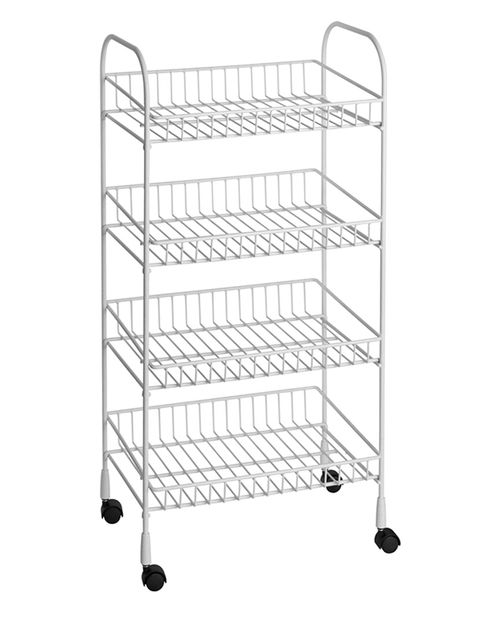 4-Tier Wire Rolling Cart