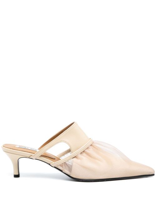 Boe 60mm leather mules - Neutrals