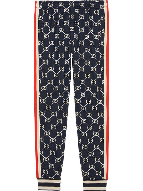 GG jacquard jogging pant - Blue