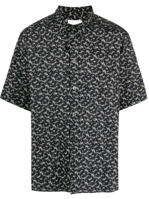 Labilio graphic-print cotton shirt - Black