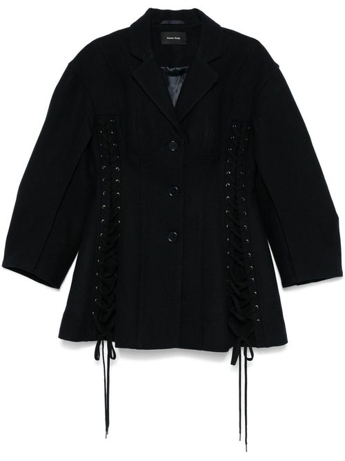 Criss-cross straps jacket - Blue