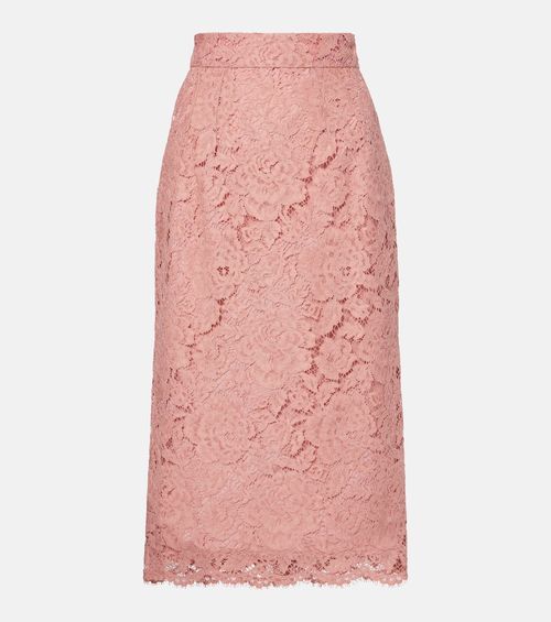 Lace midi skirt