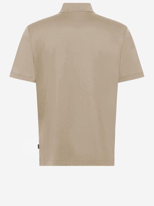 Cotton Polo Shirt — Beige