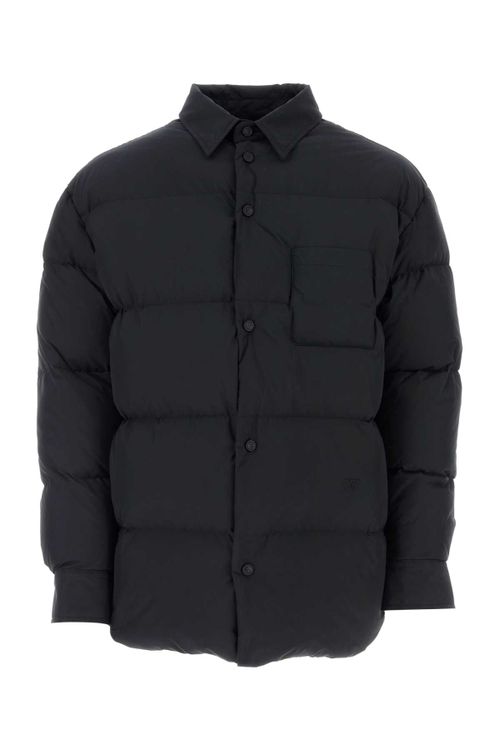 Quilted Down Down Jacket — Black